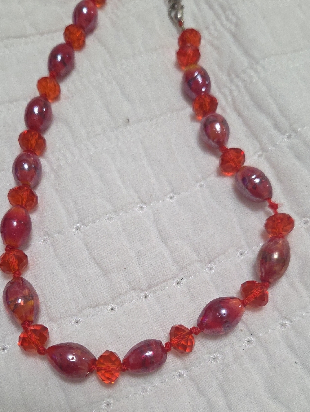 Red Beaded Women's Necklace - Brand Unspecified